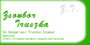 zsombor truszka business card